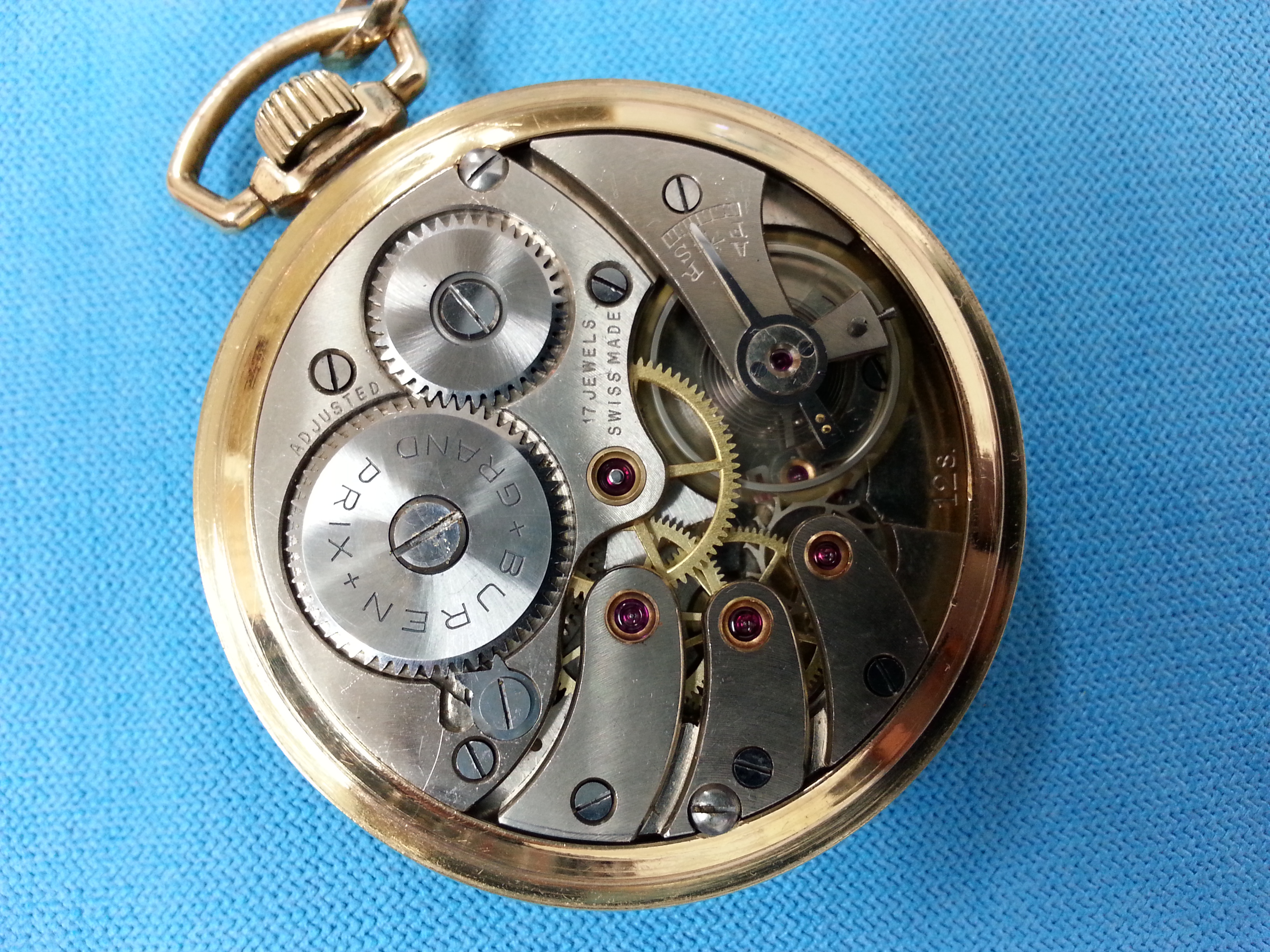 Buren pocket 2024 watch 17 jewels