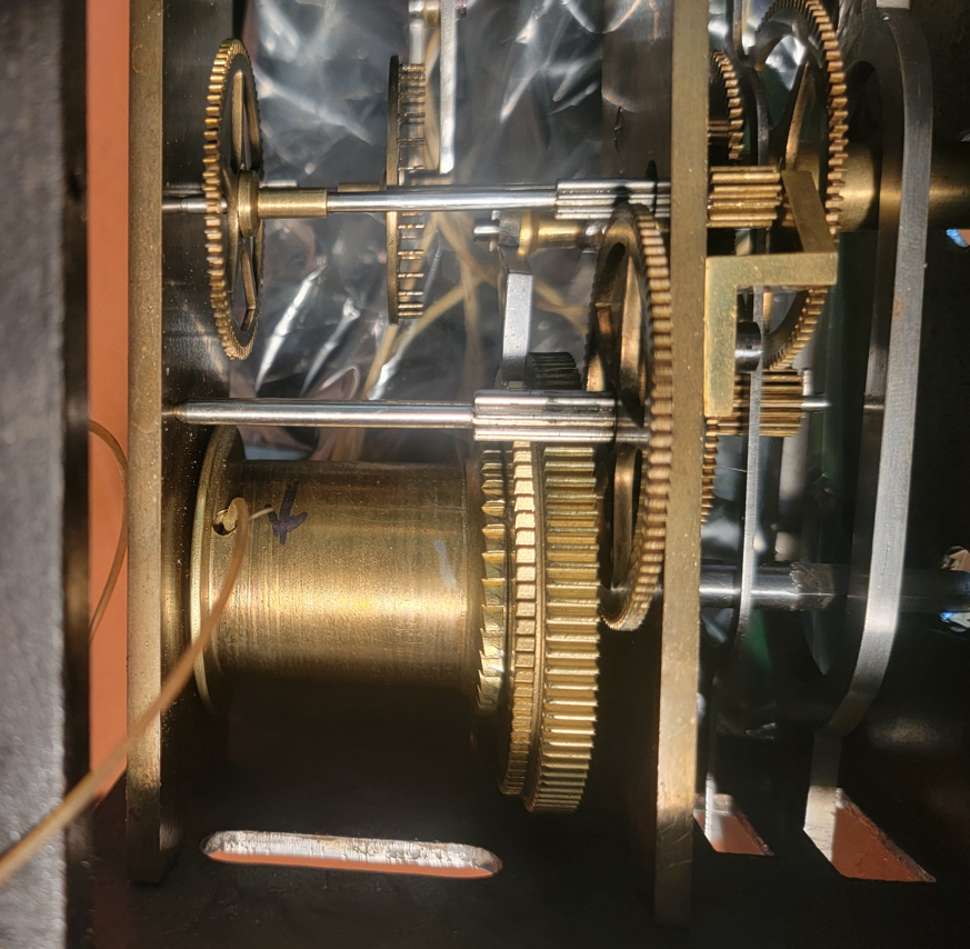 Vintage clock, pinwheel escapement--replace weight cord - All Things Clocks  - Watch Repair Talk