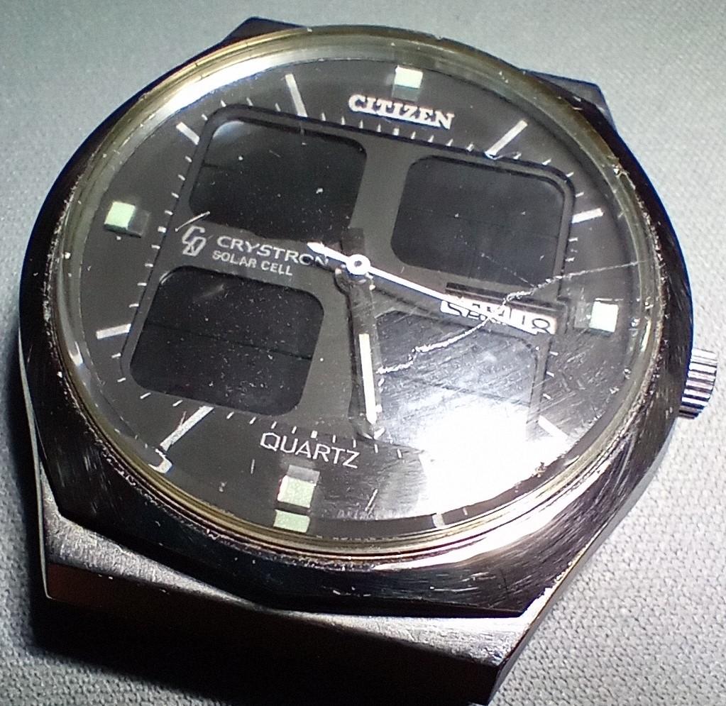 Citizen Crystron Solar Cell Access to dial Watch Case Issues