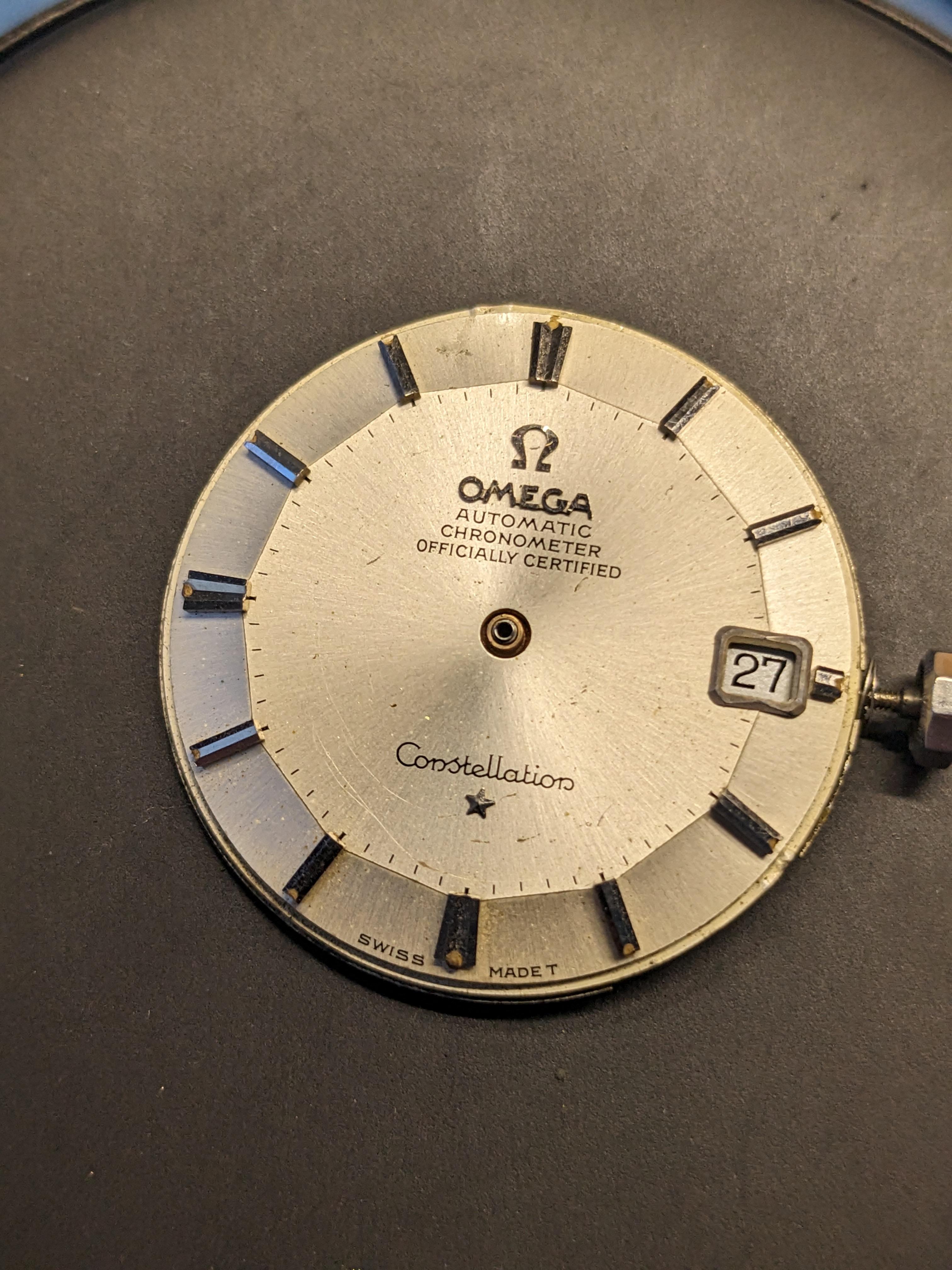 Removing dial from Omega Constellation Cal. 654 Fault Finding